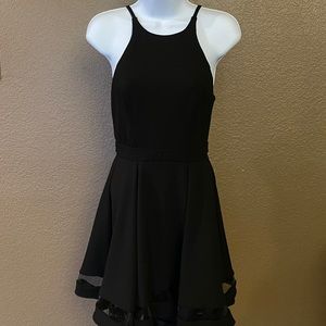 Black evening cocktail dress